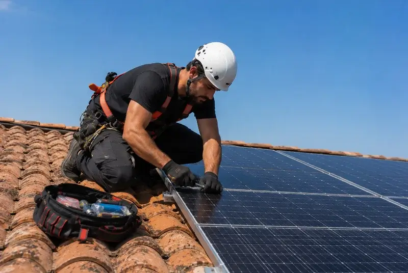 Maintenance et monitoring de panneaux solaires à Grandris